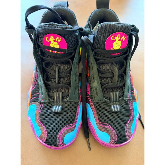 Adidas DON Issue 3 Ace For Pat Mens 8 Basketball Shoe Neon MulticolorLightstrike - Picture 9 of 11